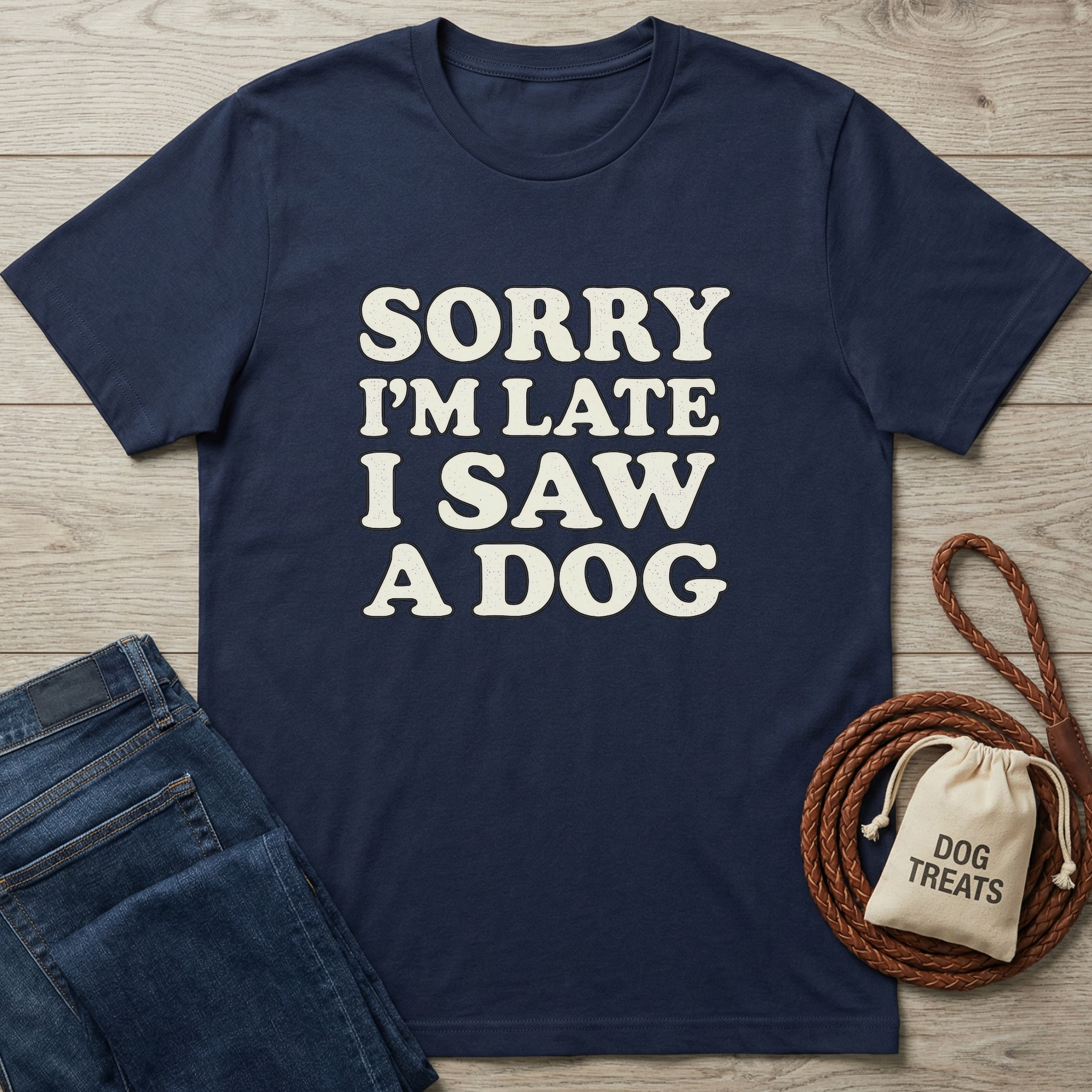Sorry I'm Late I Saw A Dog T-Shirt