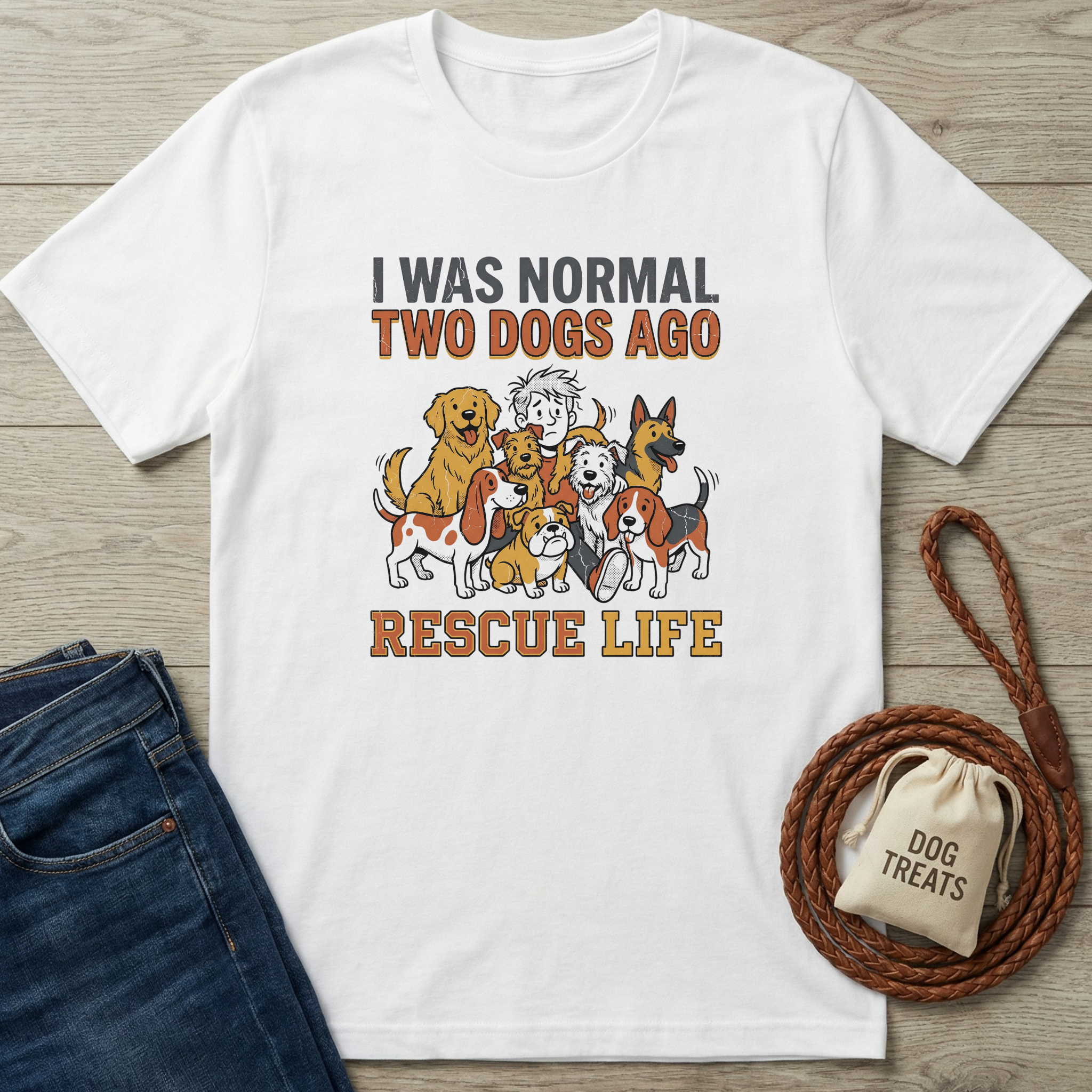 I Was Normal 2 Dogs Ago T-Shirt