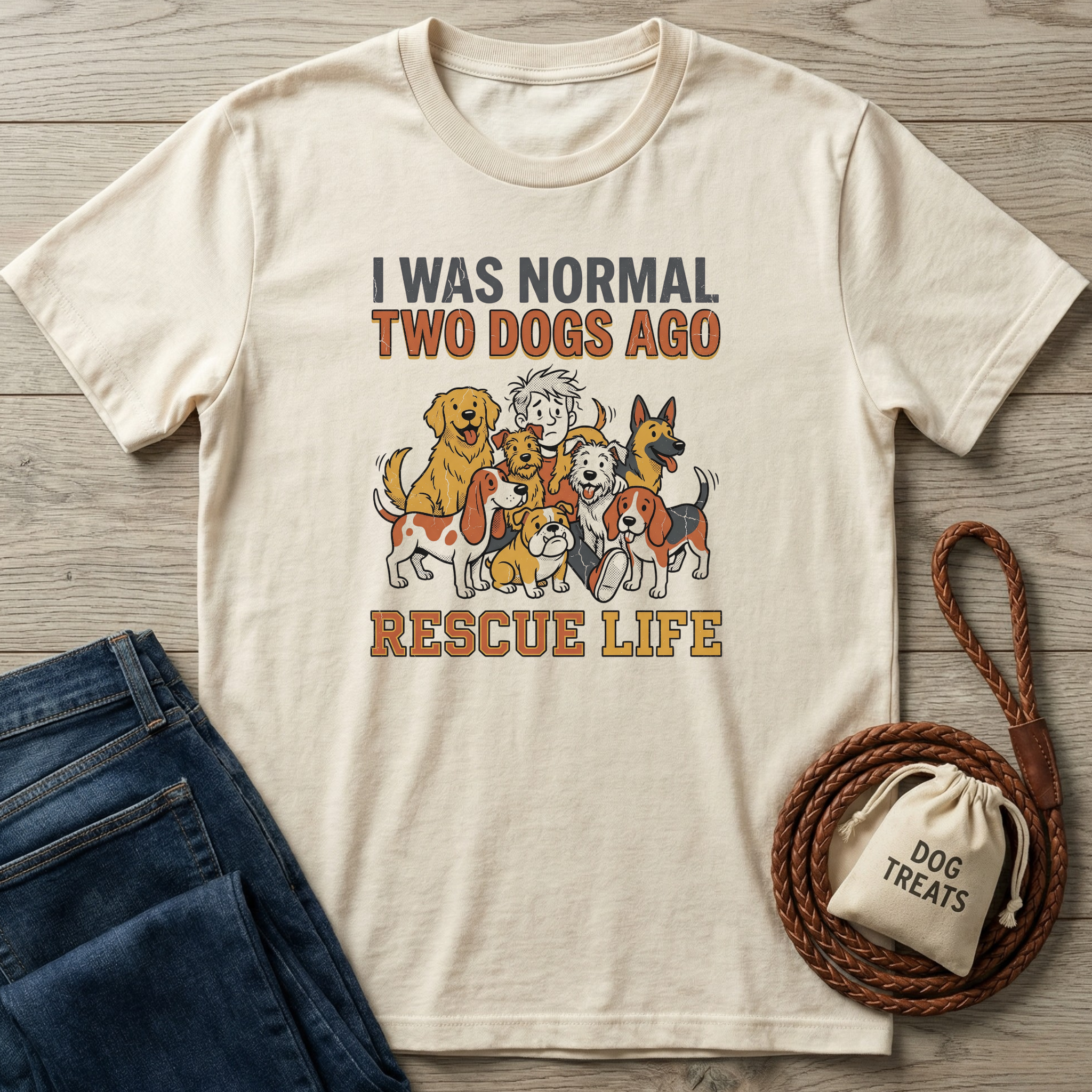 I Was Normal 2 Dogs Ago T-Shirt