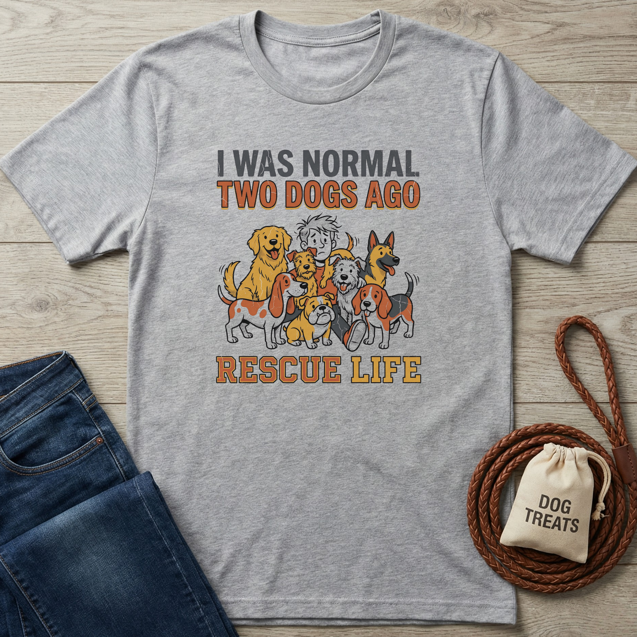 I Was Normal 2 Dogs Ago T-Shirt