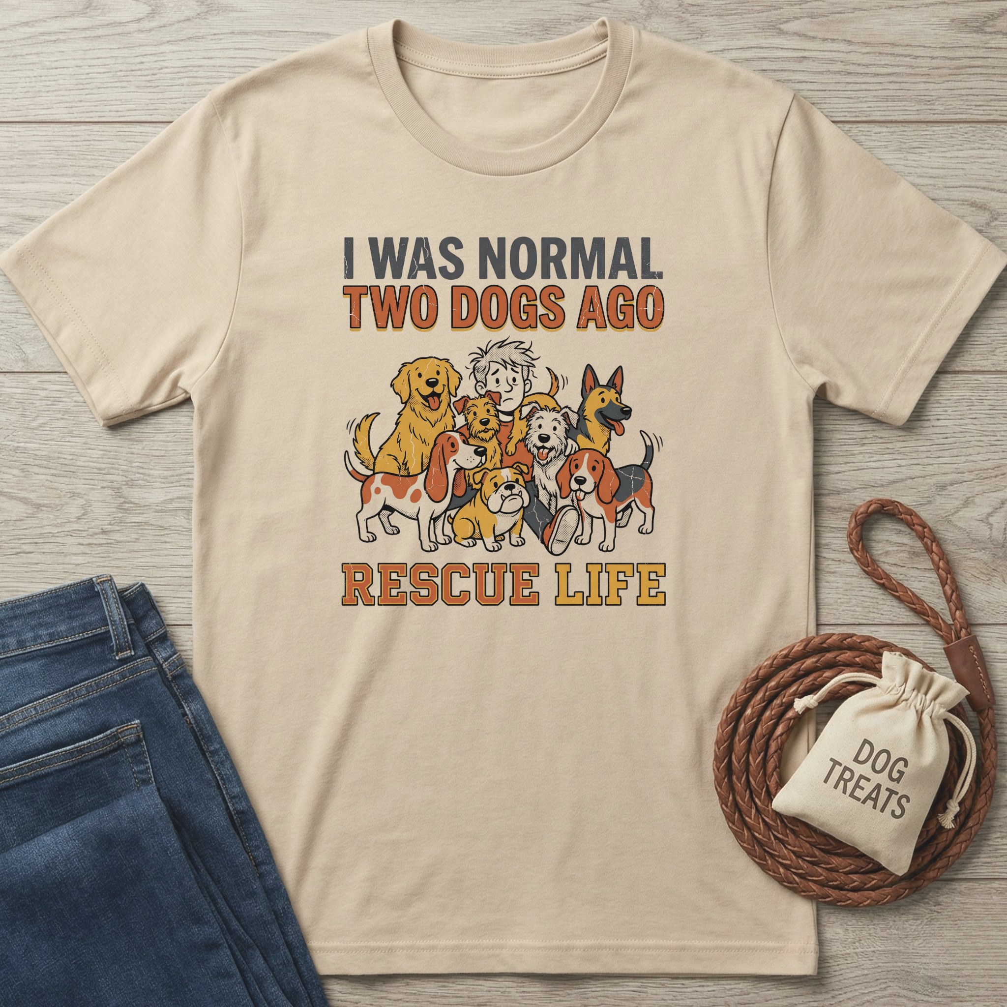 I Was Normal 2 Dogs Ago T-Shirt