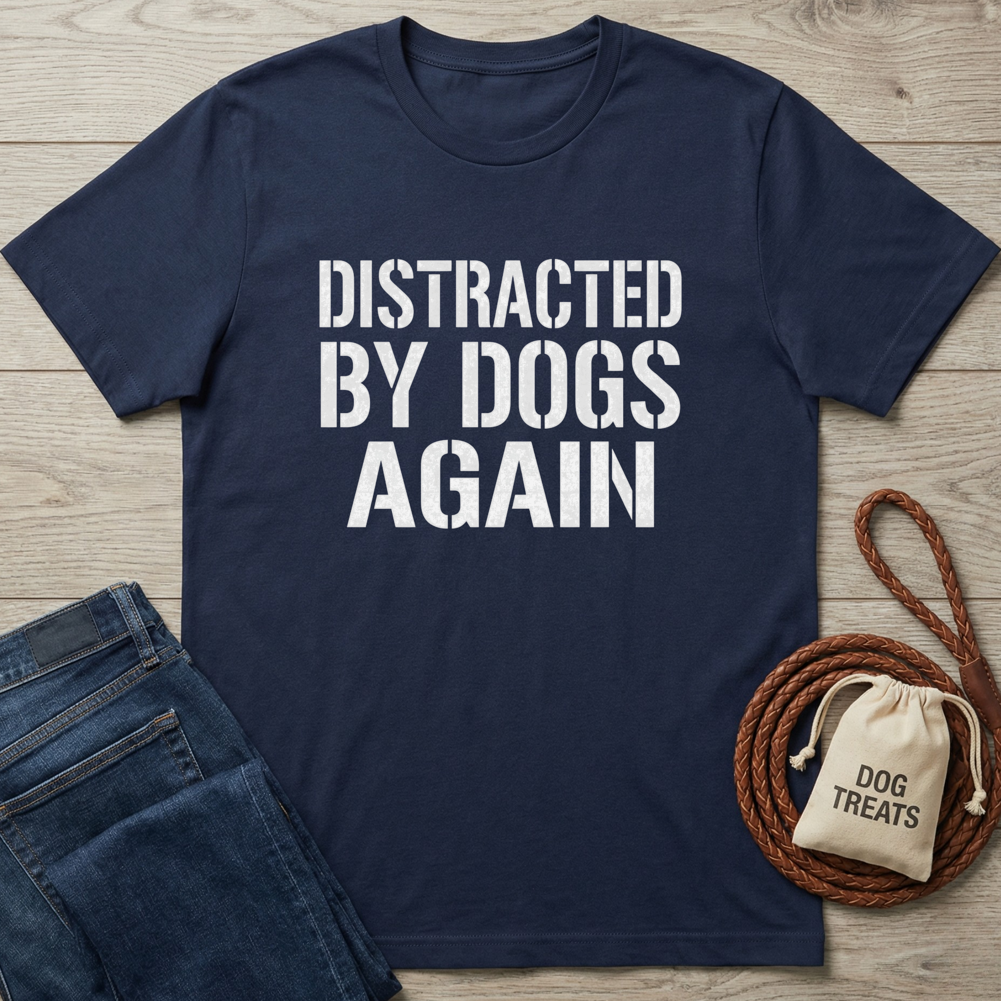 Distracted By Dogs Again T-Shirt