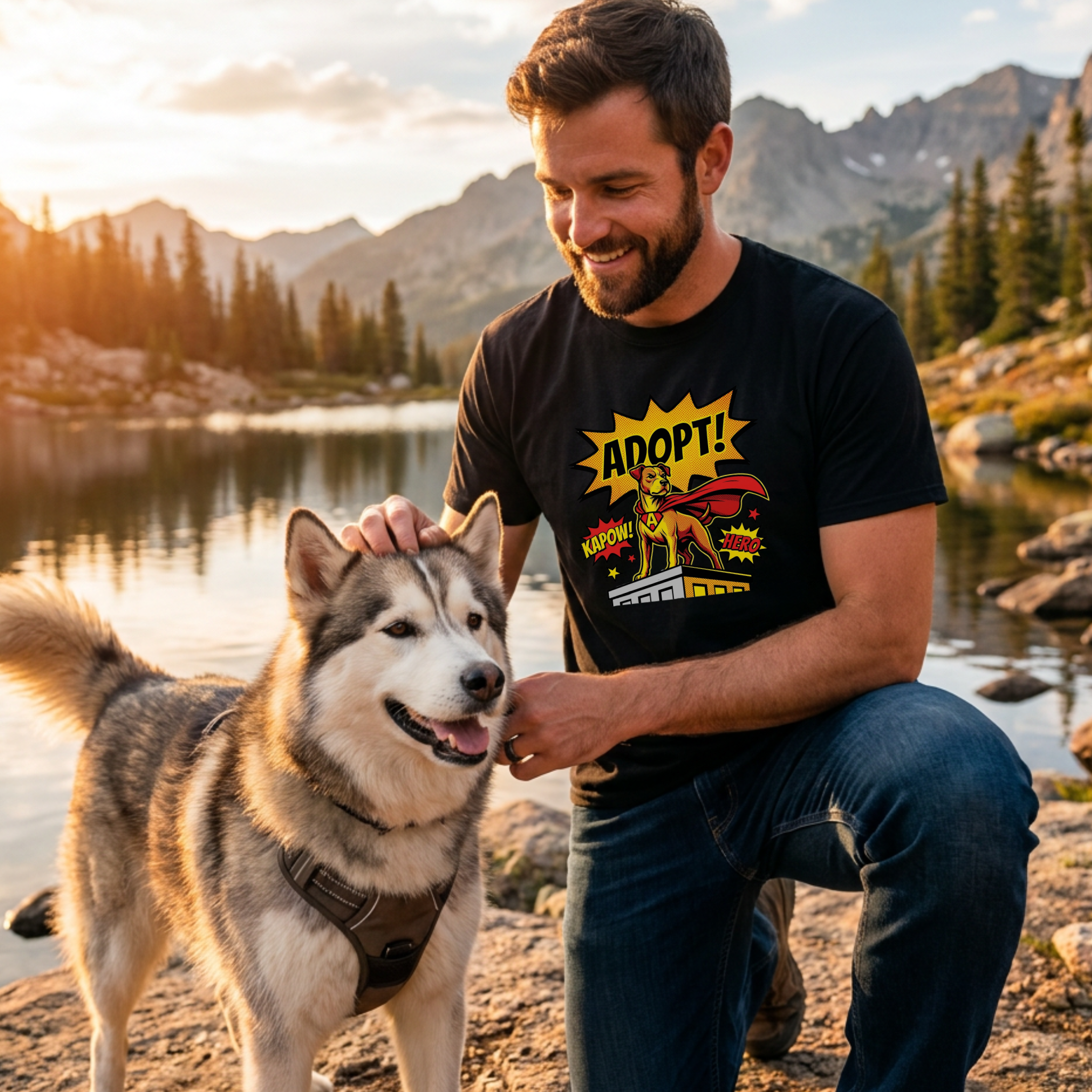 Adopt Dog Comic T-Shirt