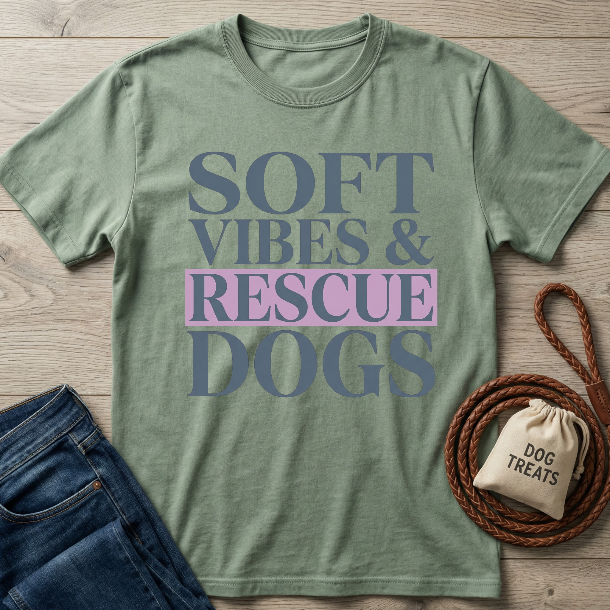 Soft Vibes & Rescue Dogs T-Shirt