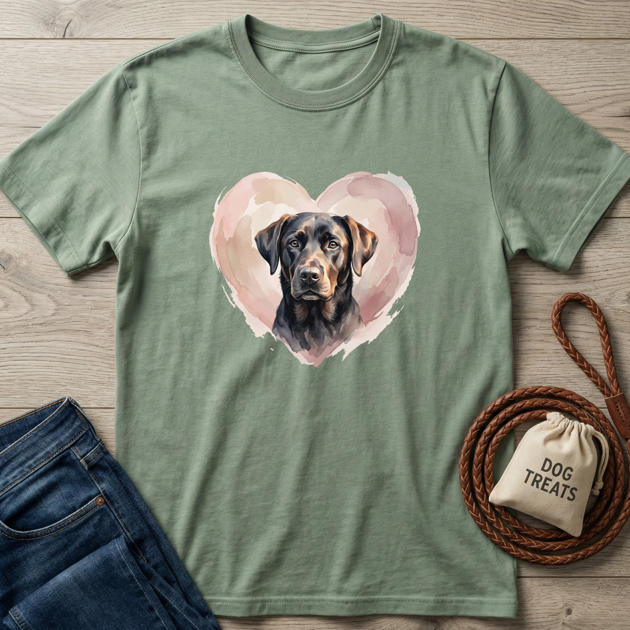 Black Lab Heart T-Shirt