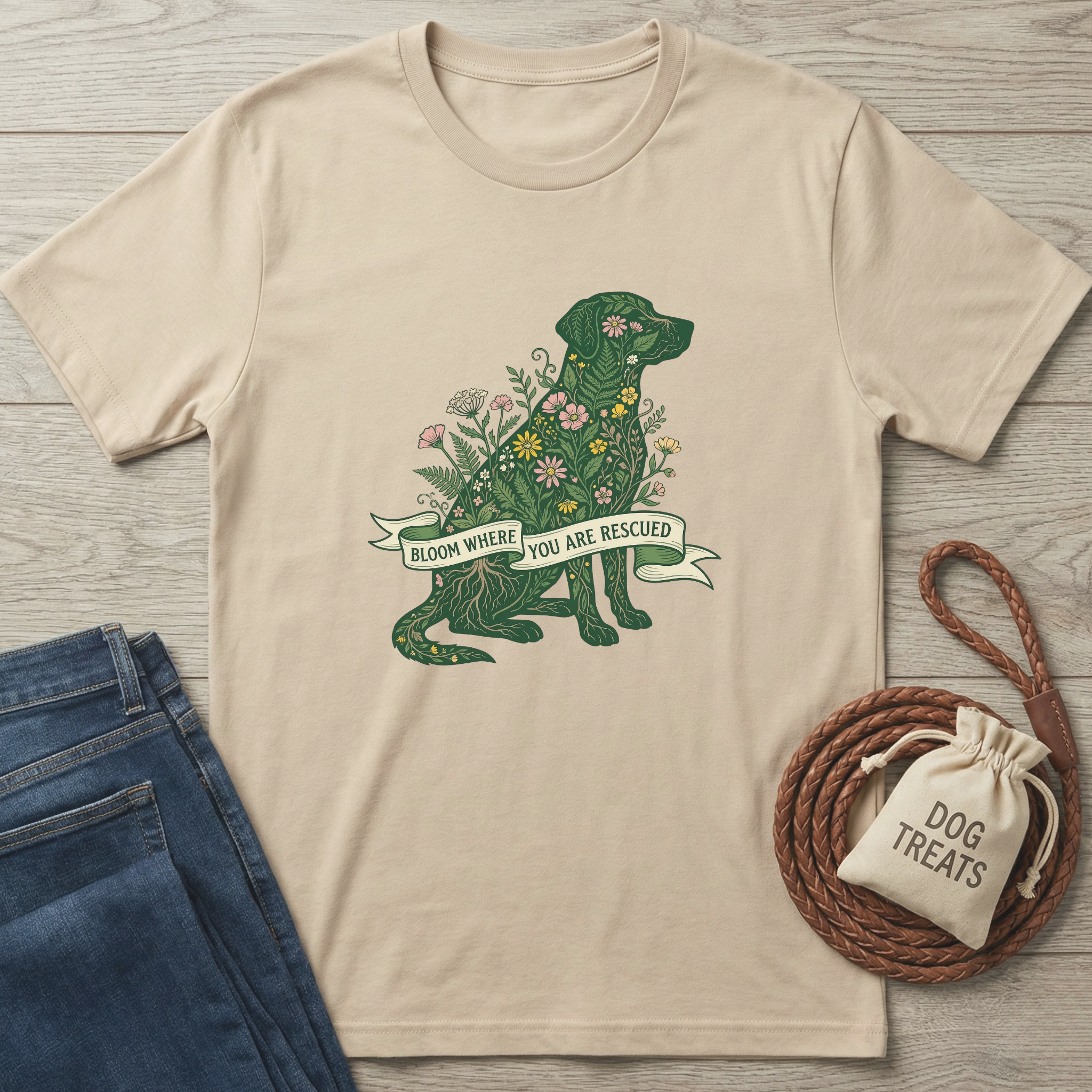 Bloom Where Rescued T-Shirt