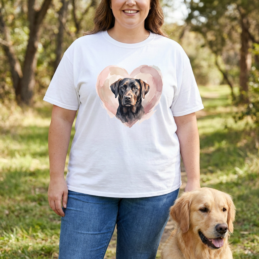 Black Lab Heart T-Shirt