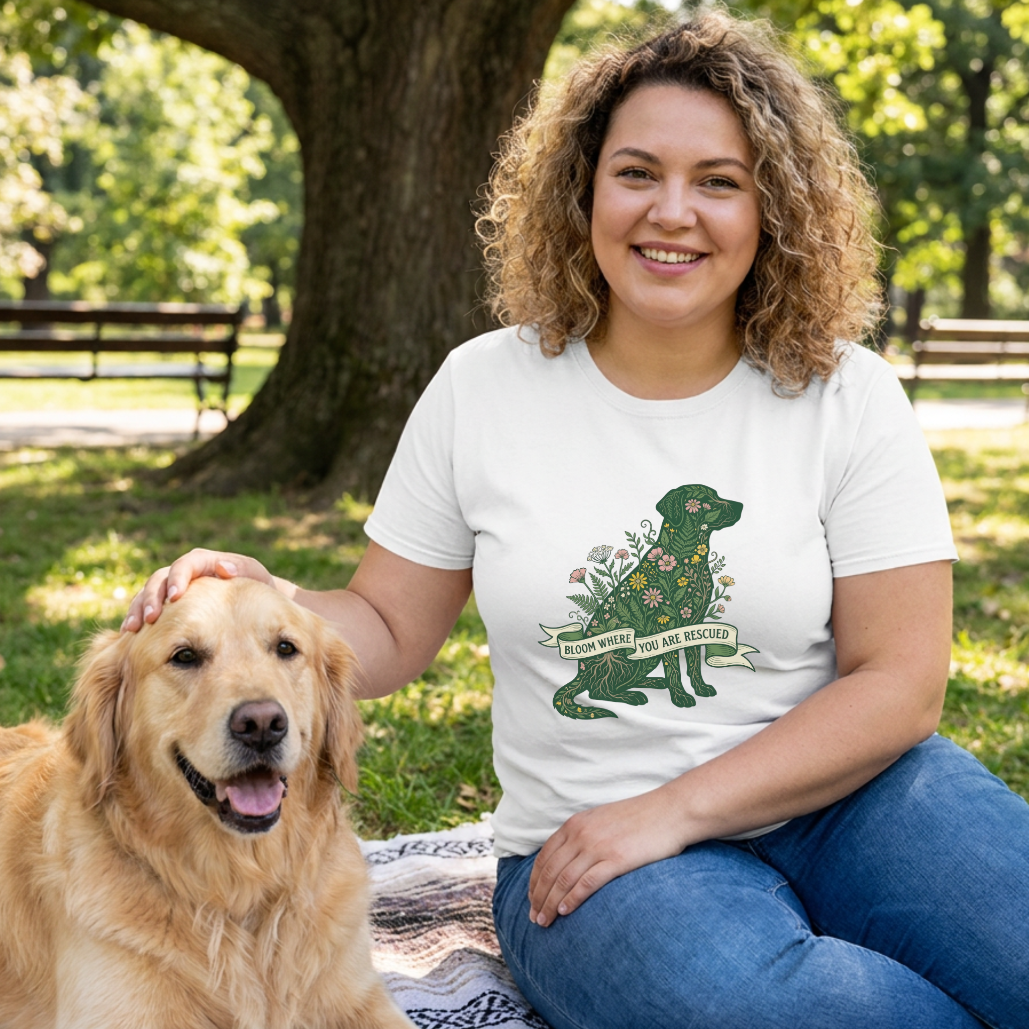 Bloom Where Rescued T-Shirt